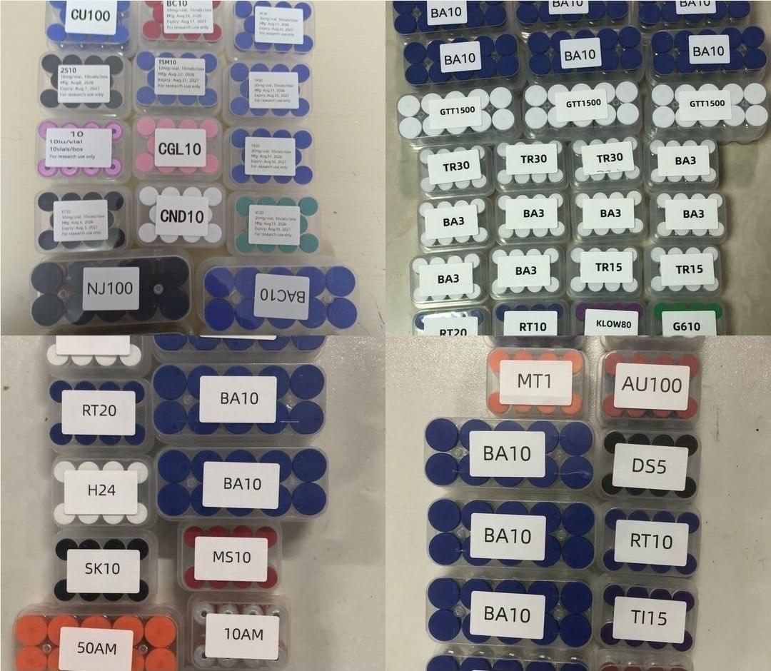 AG Peptides research product packaging and catalog formats